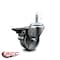 Service Caster Semi Steel Swivel Grip Ring Caster 3'' Wheel & 7/16'' Stem w/Brake SCC-GR20S314-SSS-PLB-716138 - alternate 3